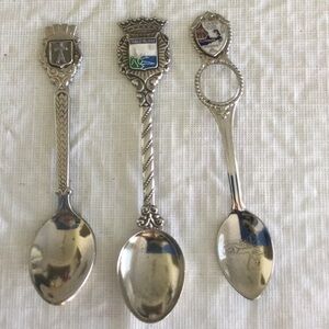 Silver Collectible Spoons Set Paris, Torremolinos,& Cape Cod ,Georgia